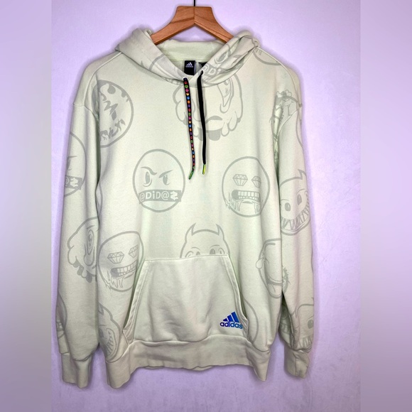 adidas Other - Adidas Big Mood Light Green Graphic Hoodie Men’s Size S